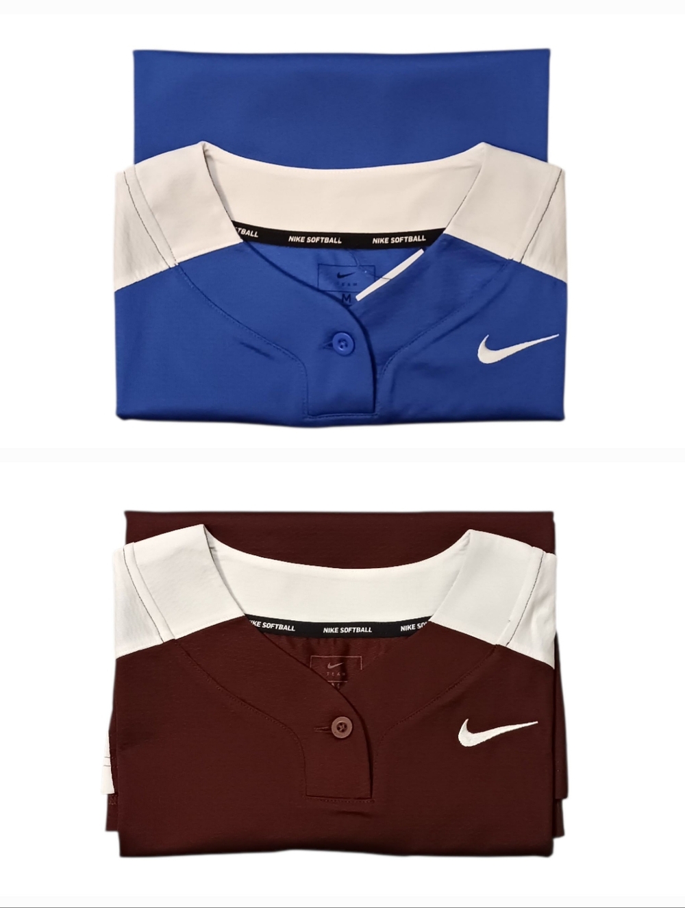 Womens Nike Maroon/White Colorblock Softball Practice Jersey